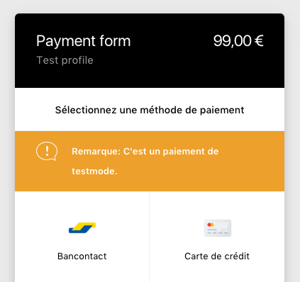 Mollie payment page